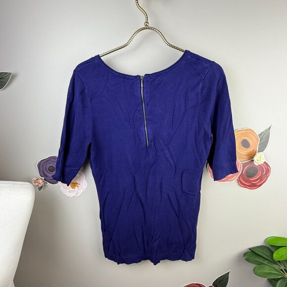 Express Blue and Gray Sweater with Zipper Back Set (2 Tops) - Size - Medium - Picture 8 of 9